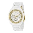 DKNY White Plastic Case Gold-Tone Accents Silver-Tone Dial Women's Watch #NY4784
