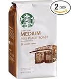 Starbucks Pike Place Roast Ground Coffee, 12 Ounce (Pack of 2)