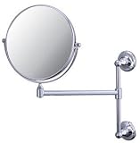 Vertical Slider Wall Magnifying 5X Mirror in Chrome