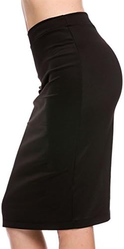 2LUV Plus Women's Plus Size Pencil Skirt (Solid, Textured)