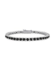 Black Diamond Prong-Set Tennis Bracelet 14K White Gold 2.00 CT Diamonds