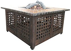 Uniflame 41-14 Square LP Gas Outdoor Fireplace
