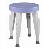 Bath Safe Swivel Adjustable Shower Seat in White