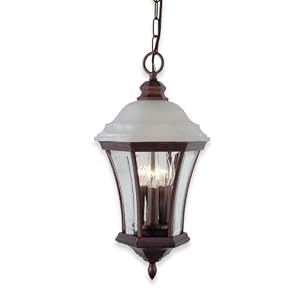 Royce Lighting RL2134 6WP Villa Outdoor Pendant Lantern Weathered Patina with Clear... by 