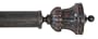 Window Curtain Rod / Drapery Rod 18inch To 48inch Trophy Burgundy
