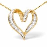 9ct Contemporary Diamond Heart Pendant.
