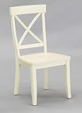 Home Styles FurnitureWood Dining Side Chair in Antique White Finish (Set of 2)