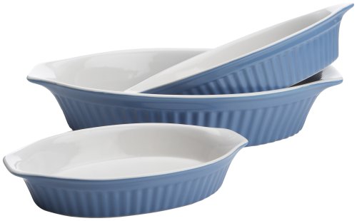 Romertopf Reco Blue Oval Baking Set, Set of 3
