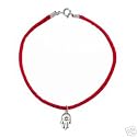 KABBALAH RED STRING BRACELET WITH STERLING SILVER HAMSA
