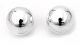 Sterling Silver Ball Stud Earrings - Size: 7mm (Nickel Free)