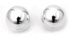 Sterling Silver Ball Stud Earrings - Size: 7mm (Nickel Free)