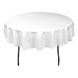 70 Inch Round Polyester Tablecloth White