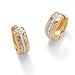 18k Gold over Sterling Silver Hammered-Style Huggie Earrings