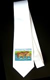 Party Decoration Necktie with safe, flooding, Asia, stilts, protected, dwellings, 