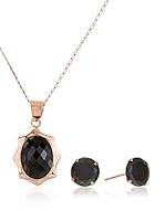 Córdoba Jewels Conjunto de cadena, colgante y pendientes plata de ley 925 milésimas bañada en oro