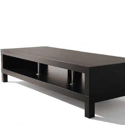 Ikea tv bench stand unit, black-brown, width: 58.63", depth:…
