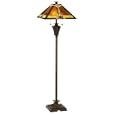 Mission Tiffany French Bronze Floor Lamp