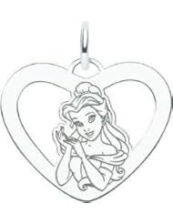 Sterling Silver Disney Princess Belle Heart Charm