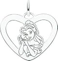 Sterling Silver Disney Princess Belle Heart Charm