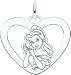 Sterling Silver Disney Princess Belle Heart Charm