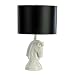 Chess Knight Lamp in Gloss White Glaze