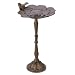 Rustic Finish Cast Iron Home Garden Outdoor Birdbath