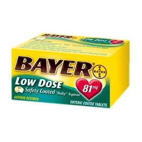 Bayer Aspirin Pain Reliever/ Fever Reducer, Low Dose Safety Coated for Baby (81 mg), 200-Count Enteric Coated Tablets