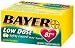 Bayer Aspirin Pain Reliever/ Fever Reducer, Low Dose Safety Coated for Baby (81 mg), 200-Count Enteric Coated Tablets