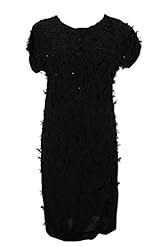 Applique Beaded Shift Polyester/Viscose Floral Print  Dress