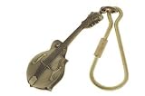 マンドリン アンティークブラス キーホルダー Mandolin Antique Brass Keychainの画像