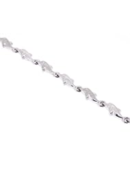 10K White Gold Dolphin Tennis Bracelet