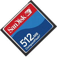 512MB Sandisk CF (Compact Flash) Card SDCFJ-512 (CBD) by Compact Flash