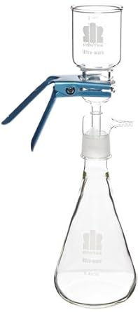Kimble Chase 953827-0000 Flask For Microfiltration | 1000mL Borosilicate Glass, 40/35 Inner Joint | Blue, Lab Supply