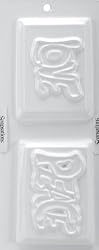 Yaley Soapsations 4x9 Soap Molds: Peace & Love Bars