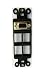 4 Port Keystone Plate with VGA Decorator Style Black