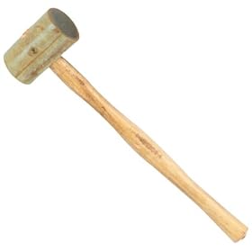 1 1/2" RAWHIDE WOODEN MALLET