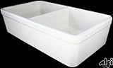 ALFI Brand AB512-W Double Bowl Fireclay Farmhouse Apron Kitchen