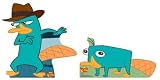 Agent P and Perry- Phineas and Ferb Cardboard Stand-up