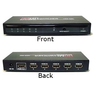5 Port Smart HDMI Switch + 1x HDMI 6FT Cable: 1.3b Category 2 by Abacus24-7