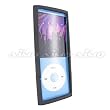 Apple iPod Nano 4 (4th Generation) Rubberized Hard Case Two-Piece Slider All Black