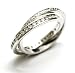 Platinum Diamond & Hand Engraved Rolling Ring Size 6 Ctw 0.70