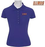 NCAA Illinois Illini Ladies Royal Blue Remarkable Short Sleeve Polo