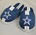 Dallas Cowboys Youth Team Stripe Plush Slippers - Size 8