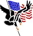 Tattoo Stencil - Eagle w/Flag - #L111