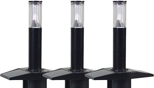 NEW 2nd Generation 8-inch Solar IQ Retractable Solar LED Landscape Lights - 4 Pack with Auger for Easy Installation