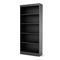South Shore Furniture, Smart Basics Collection, Five Shelf Bookcase, Pure black