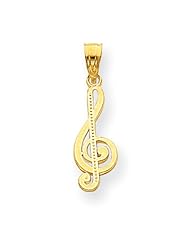 10k Yellow Gold Medium Treble Clef Charm