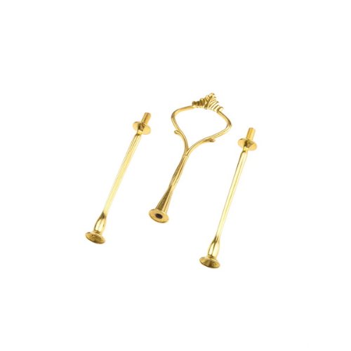 BestDealUSA Gold 3 Tier Cake Plate Stand Handle Crown Rod Fitting For Wedding Party BestDealUSA Gold 3 Tier Cake Plate Stand Handle Crown Rod Fitting For Wedding Party