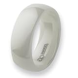 White Ceramic Ring (8.0 mm) - Sizes 5-9