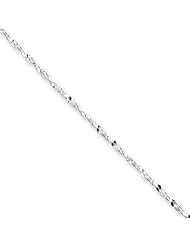 1.4mm, Sterling Silver, Twisted Serpentine Chain, 24 inch